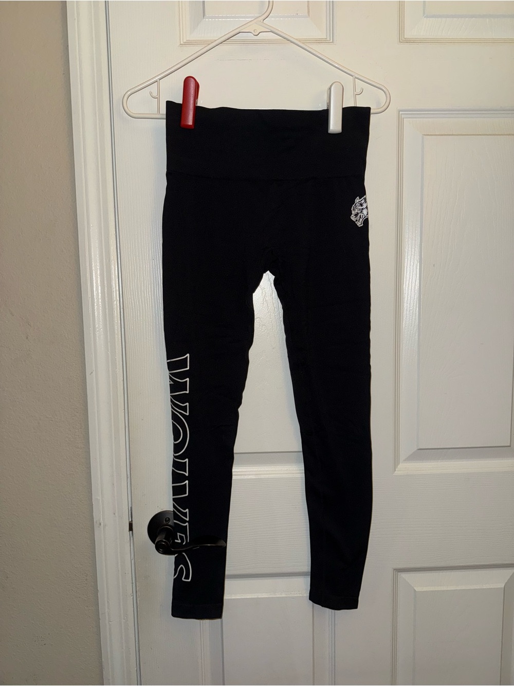 Darc Sport Black Leggings with White Logo Accent
